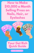 Load image into Gallery viewer, How to Make Money Selling Press on Nails, Hair or Eyelashes EBook Instant Digital Download