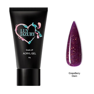 Purple Glitter Poly Nail Color Buildergel Nail Supplies Luv Jazury