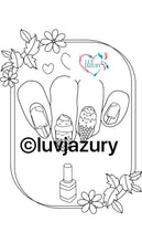Load image into Gallery viewer, “Beautiful Nail Colors” E Book Coloring Book Digital Download for kids