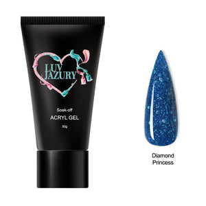 Blue Glitter Poly Nail Color Buildergel